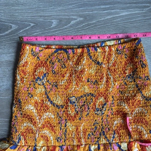 NEW Farm Rio Palms Party Smocked Mini Skirt Medium